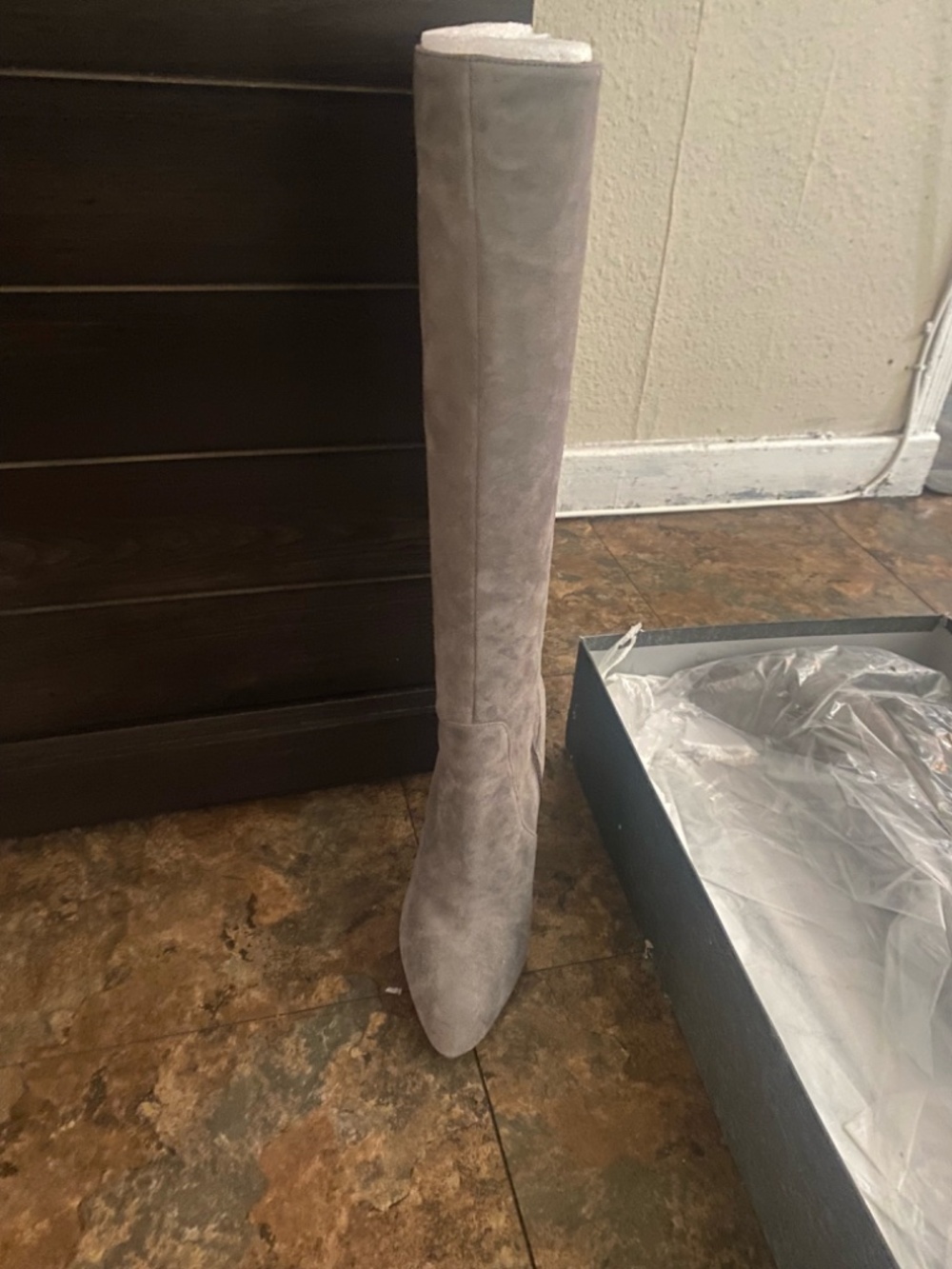 Via Spiga Piper Granite Suede Knee High Boots Women’s Size 9.5 - Picture 2 of 6